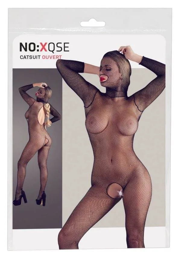 25509541101_verp NO:XQSE Catsuit Maske ouvert mit rundem Rückenausschnitt S-L