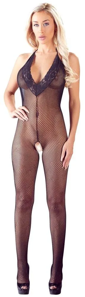 NO:XQSE Netzcatsuit ouvert mit Spitze, rückenfrei S-L NO:XQSE Netzcatsuit ouvert mit Spitze, rückenfrei S-L