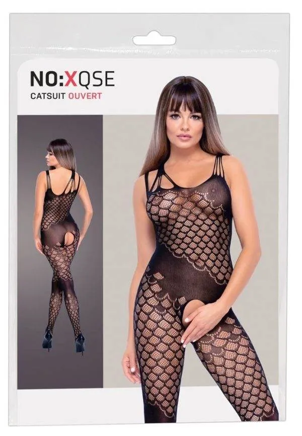 25513061101_verp NO:XQSE Catsuit ouvert, Netz-Catsuit mit variablen Trägern S-L