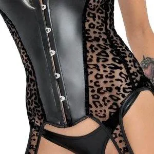 Noir Strapshemd Leo-Samtflockprint S Noir Strapshemd Leo-Samtflockprint S – Bild 5