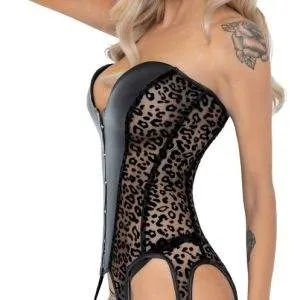 Noir Strapshemd Leo-Samtflockprint S Noir Strapshemd Leo-Samtflockprint S – Bild 3