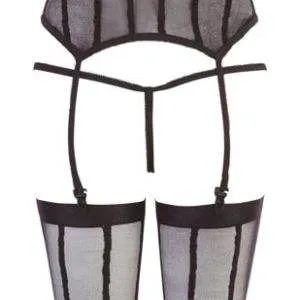 NO:XQSE Strapshemd-Set - Verführerisches Ensemble mit Strümpfen und String S-L NO:XQSE Strapshemd-Set - Verführerisches Ensemble mit Strümpfen und String S-L – Bild 5