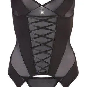Cottelli LINGERIE Strapshemd mit Zierschnürung und Strass-Accessoire S Cottelli LINGERIE Strapshemd mit Zierschnürung und Strass-Accessoire S – Bild 5