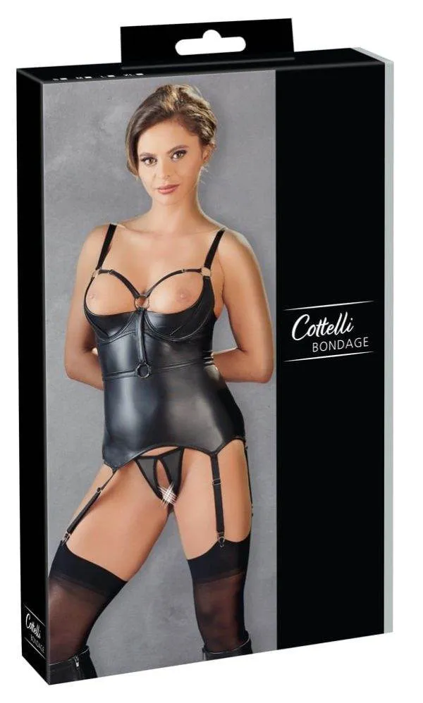 26321951021_verp Cottelli BONDAGE - Strapshemd Bondage mit Handschlaufen und String ouvert XL