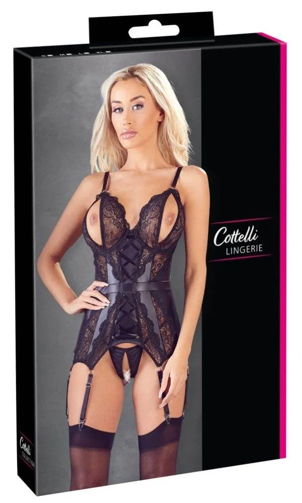 26326321021_verp Cottelli LINGERIE Strapshemd offen - Verführerisches Design S