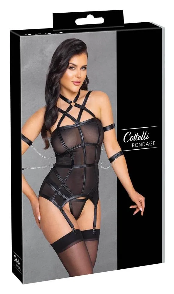 26329771021_verp Cottelli BONDAGE Strapshemd inkl. String & 4 Fesseln S