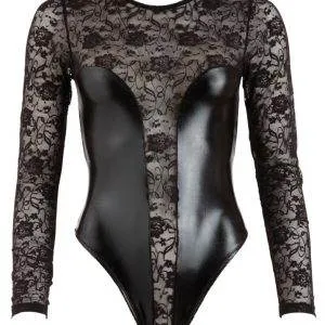 Cottelli LINGERIE - Sexy Spitzen-Wetlook Langarmbody S Cottelli LINGERIE - Sexy Spitzen-Wetlook Langarmbody S – Bild 4