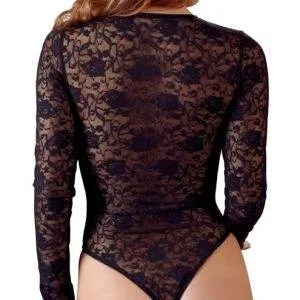 Cottelli LINGERIE - Sexy Spitzen-Wetlook Langarmbody S Cottelli LINGERIE - Sexy Spitzen-Wetlook Langarmbody S – Bild 3