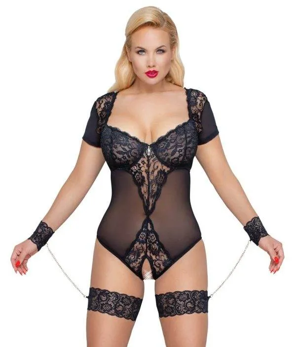 Cottelli BONDAGE Body Spitze, offen, 85D/L 90D/XL