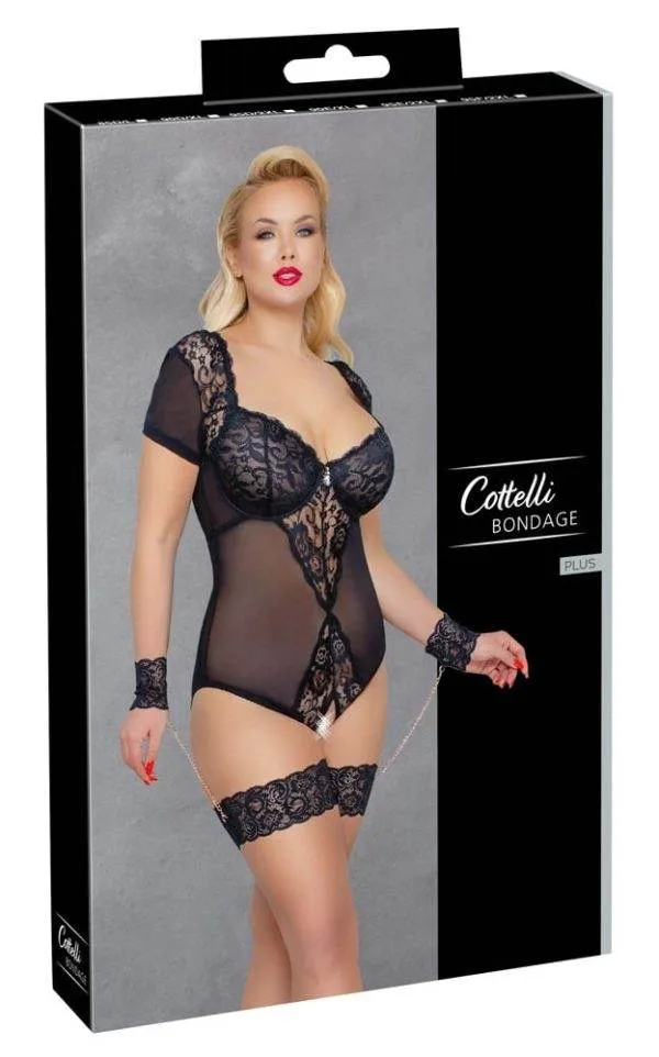 Cottelli BONDAGE Body Spitze, offen, 85D/L 90D/XL