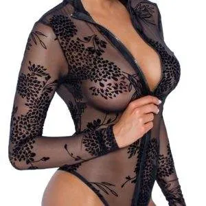 Noir Powernet-Body mit Blütenprint XL Noir Powernet-Body mit Blütenprint XL – Bild 5