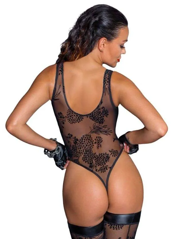 Noir Samtflock Riostringbody M Noir Samtflock Riostringbody M
