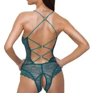 Cottelli LINGERIE Body ouvert - sinnlicher Style in petrolfarbener Spitze petrol XL Cottelli LINGERIE Body ouvert - sinnlicher Style in petrolfarbener Spitze petrol XL – Bild 5