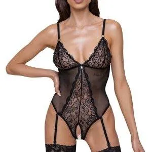 Cottelli LINGERIE Stringbody ouvert, Powernet & Spitze S Cottelli LINGERIE Stringbody ouvert, Powernet & Spitze S – Bild 2