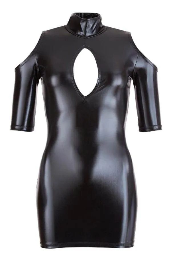 Cottelli PARTY - Schulterfreies Wetlook-Kleid XL Cottelli PARTY - Schulterfreies Wetlook-Kleid XL