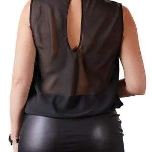 Cottelli CURVES - Minikleid transparent, schwarz 2XL Cottelli CURVES - Minikleid transparent, schwarz 2XL – Bild 4