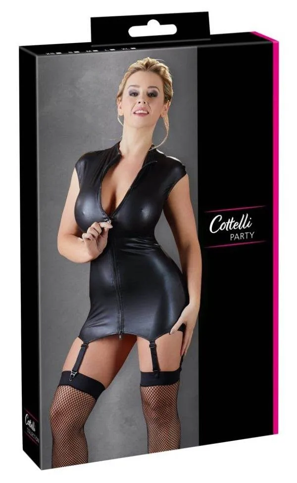 27160111021_verp Cottelli PARTY Strapskleid - Mattlook, 2-Wege-Reißverschluss L