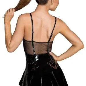 Noir Semitransparentes Bustierkleid mit Stickereien M Noir Semitransparentes Bustierkleid mit Stickereien M – Bild 4