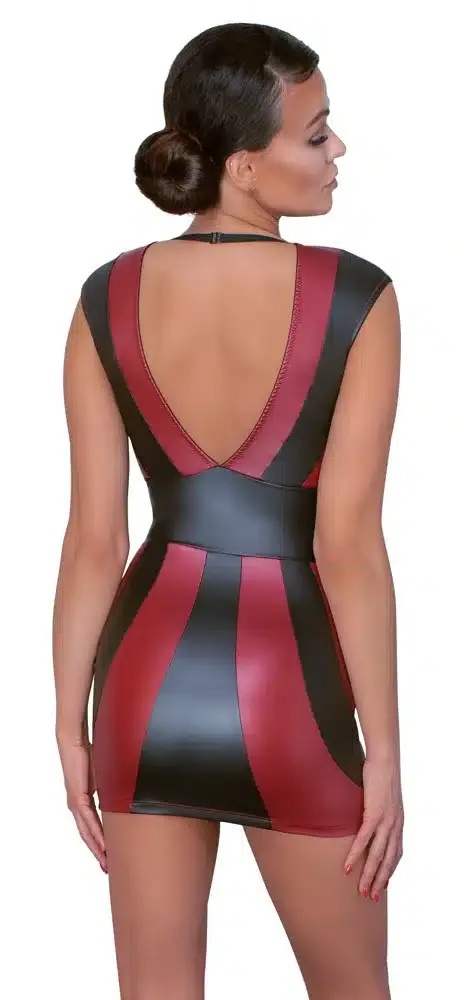 Cottelli PARTY - Streifen-Mattlook Kleid Rot/Schwarz S Cottelli PARTY - Streifen-Mattlook Kleid Rot/Schwarz S