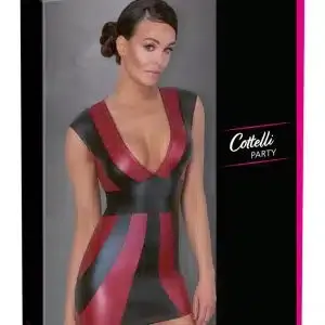 Cottelli PARTY - Streifen-Mattlook Kleid Rot/Schwarz S Cottelli PARTY - Streifen-Mattlook Kleid Rot/Schwarz S – Bild 1