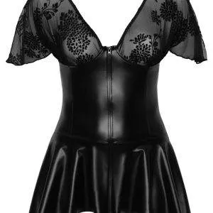 Noir Corsagen-Kleid, Powerwetlook, Reißverschluss 3XL Noir Corsagen-Kleid, Powerwetlook, Reißverschluss 3XL – Bild 5