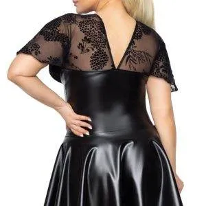 Noir Corsagen-Kleid, Powerwetlook, Reißverschluss 3XL Noir Corsagen-Kleid, Powerwetlook, Reißverschluss 3XL – Bild 4