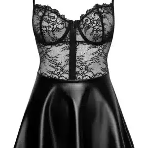 Noir Exklusives Spitzenkleid - Edler Material-Mix S Noir Exklusives Spitzenkleid - Edler Material-Mix S – Bild 4