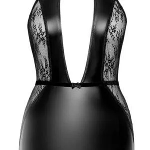 Noir - Exklusives Powerwetlook Minikleid mit Spitze XL Noir - Exklusives Powerwetlook Minikleid mit Spitze XL – Bild 5