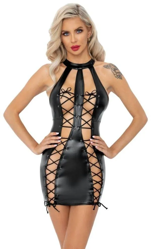 Noir Powerwetlook Kleid XL Noir Powerwetlook Kleid XL