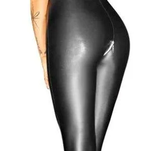Noir Wetlook Overall mit Reißverschlüssen - Sitzt wie angegossen! XL Noir Wetlook Overall mit Reißverschlüssen - Sitzt wie angegossen! XL – Bild 4