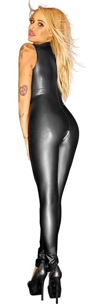 Noir Wetlook Overall mit Reißverschlüssen - Sitzt wie angegossen! XL Noir Wetlook Overall mit Reißverschlüssen - Sitzt wie angegossen! XL