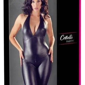 Cottelli PARTY Sexy Overall - Tief ausgeschnitten, Neckholder, 2-Wege-Reißverschluss XL Cottelli PARTY Sexy Overall - Tief ausgeschnitten, Neckholder, 2-Wege-Reißverschluss XL – Bild 1