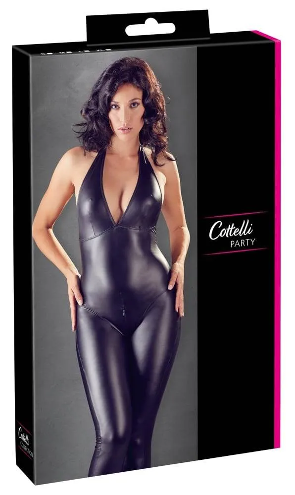 27305101021_verp Cottelli PARTY Sexy Overall - Tief ausgeschnitten, Neckholder, 2-Wege-Reißverschluss XL