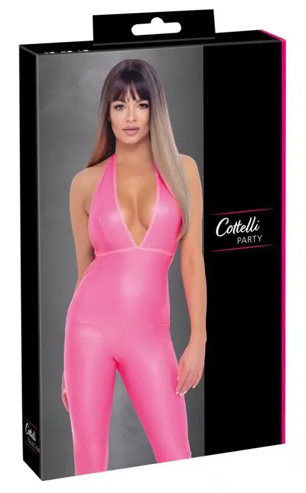 Cottelli PARTY Overall hotpink inkl. Rio-String S