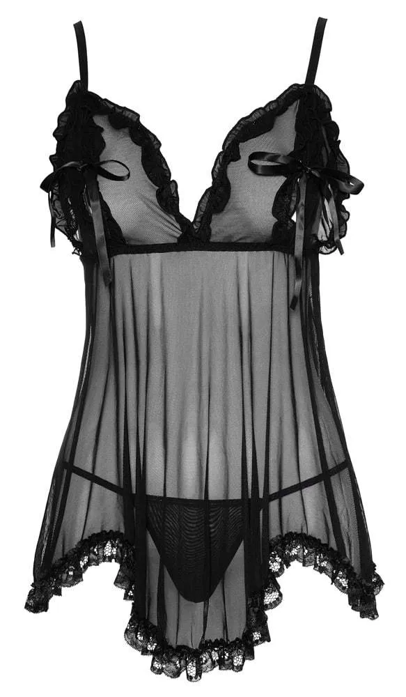Cottelli LINGERIE - Romantisches Babydoll mit Schleifen-Cups S Cottelli LINGERIE - Romantisches Babydoll mit Schleifen-Cups S