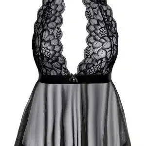 Kissable Babydoll Set - Elegante Verführung in Schwarz L/XL Kissable Babydoll Set - Elegante Verführung in Schwarz L/XL – Bild 4