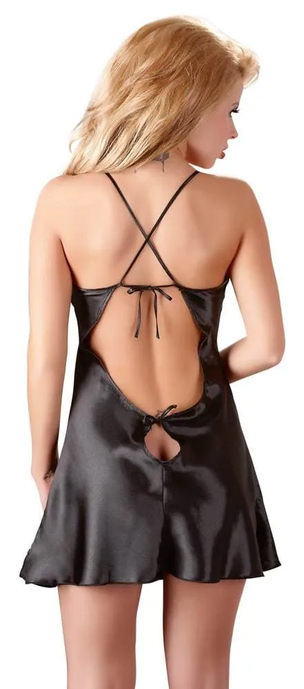 Cottelli LINGERIE - Schwarzes Satin-Negligé S Cottelli LINGERIE - Schwarzes Satin-Negligé S