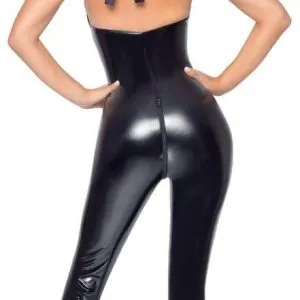 Black Level Lack-Overall Zip S: Glossy-Look, Neckholder, 2-Wege-Reißverschluss S Black Level Lack-Overall Zip S: Glossy-Look, Neckholder, 2-Wege-Reißverschluss S – Bild 4