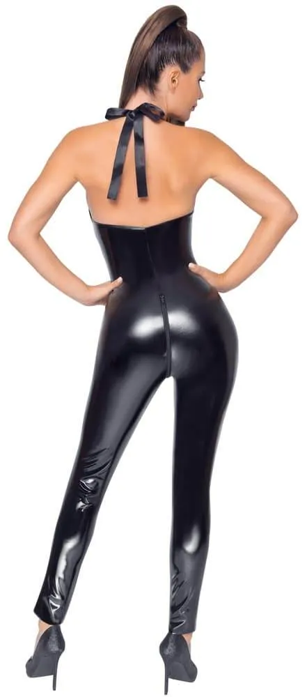 Black Level Lack-Overall Zip S: Glossy-Look, Neckholder, 2-Wege-Reißverschluss S Black Level Lack-Overall Zip S: Glossy-Look, Neckholder, 2-Wege-Reißverschluss S