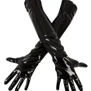 Black Level - Lange Lack Handschuhe mit Stretch-Einsätzen XL Black Level - Lange Lack Handschuhe mit Stretch-Einsätzen XL – Bild 4
