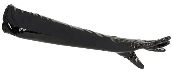 Black Level - Lange Lack Handschuhe mit Stretch-Einsätzen XL Black Level - Lange Lack Handschuhe mit Stretch-Einsätzen XL