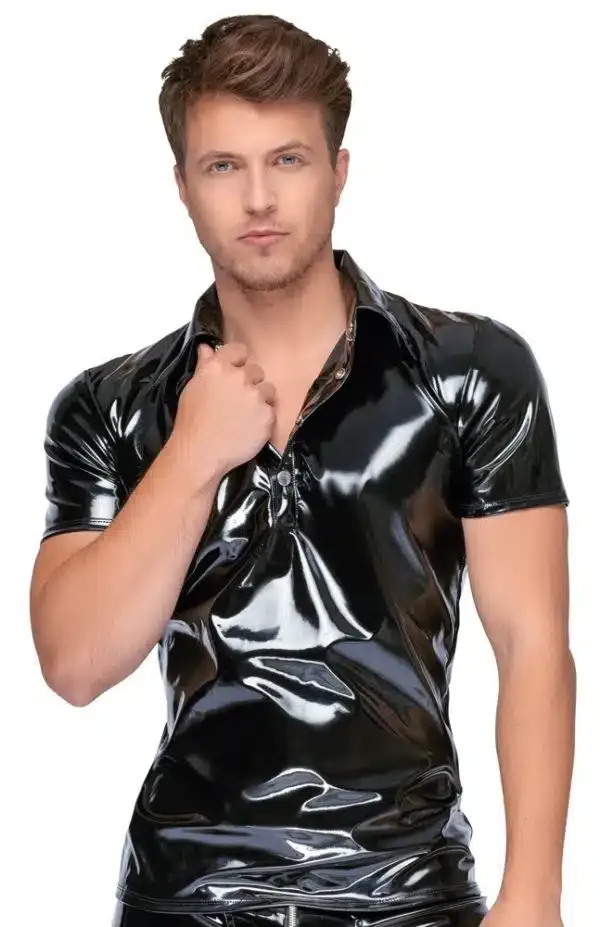 Black Level Lack-Poloshirt mit halbem Arm, Classic-Style, elastisch XL