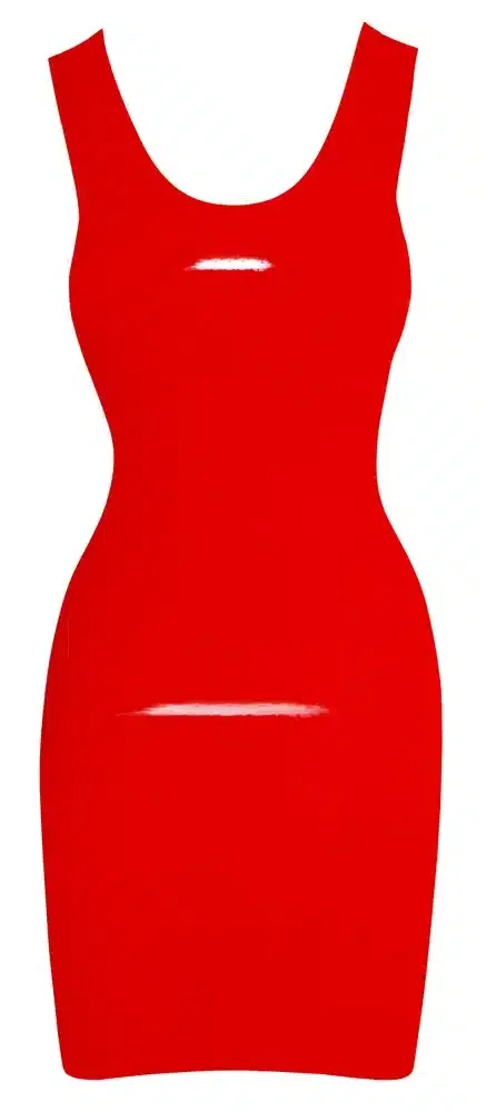 Late X Latex Minikleid - Leuchtendes Rot, Hauteng & Figurformend S Late X Latex Minikleid - Leuchtendes Rot, Hauteng & Figurformend S