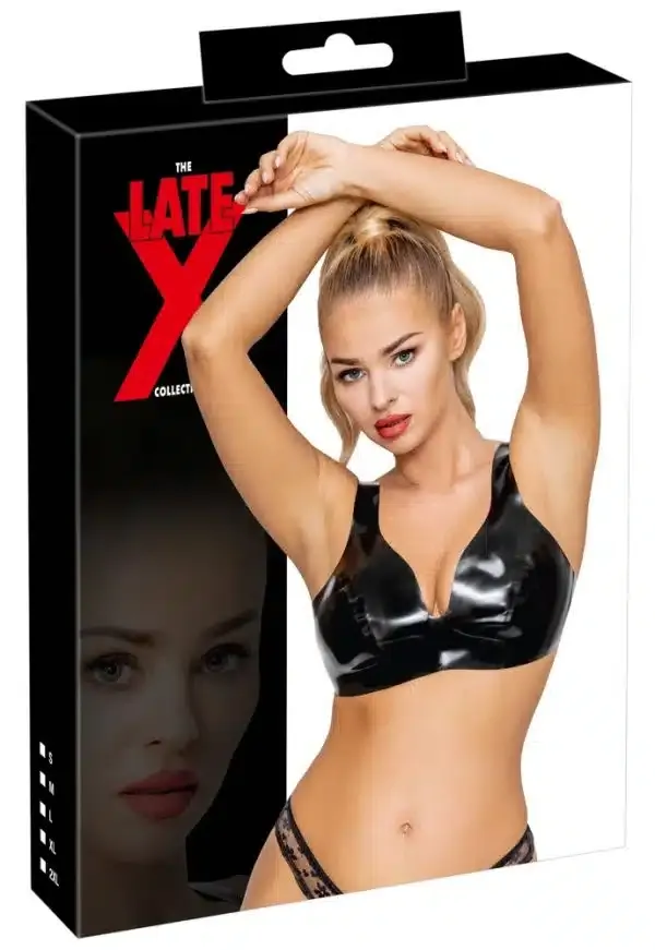 LateX Latex-Bustier: Stylisches Dekolleté, verstellbarer Verschluss L