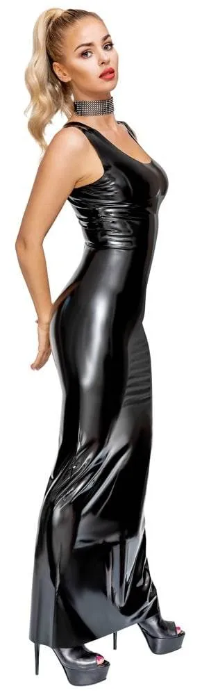 LateX Abendrobe Maxi-Länge - Tailliertes Kleid aus 0,35mm starkem Latex M LateX Abendrobe Maxi-Länge - Tailliertes Kleid aus 0,35mm starkem Latex M