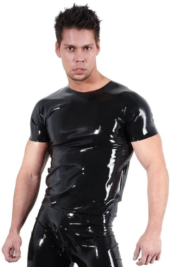 Late X Latex T-Shirt: Glänzendes Must-have für jeden Latex-Kleiderschrank! L Late X Latex T-Shirt: Glänzendes Must-have für jeden Latex-Kleiderschrank! L