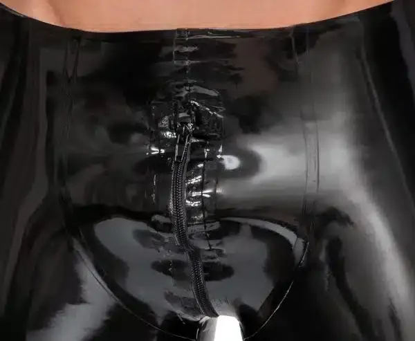 LateX Herren Latex Pants Zipper - Enges Höschen mit Reißverschluss (0,4 mm) S LateX Herren Latex Pants Zipper - Enges Höschen mit Reißverschluss (0,4 mm) S