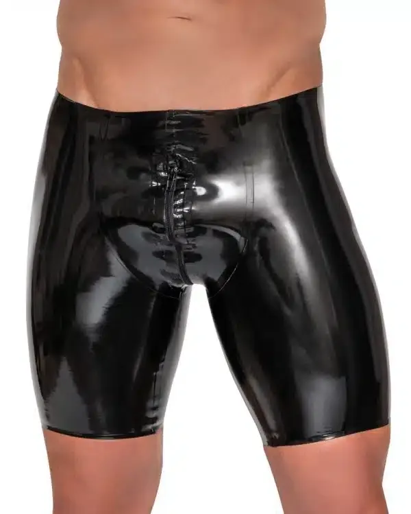 LateX Herren Latex Pants Zipper - Enges Höschen mit Reißverschluss (0,4 mm) S
