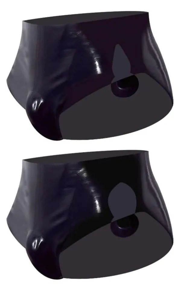 Late X Latex Herren Slip mit aufpumpbarem Anal-Plug L Late X Latex Herren Slip mit aufpumpbarem Anal-Plug L