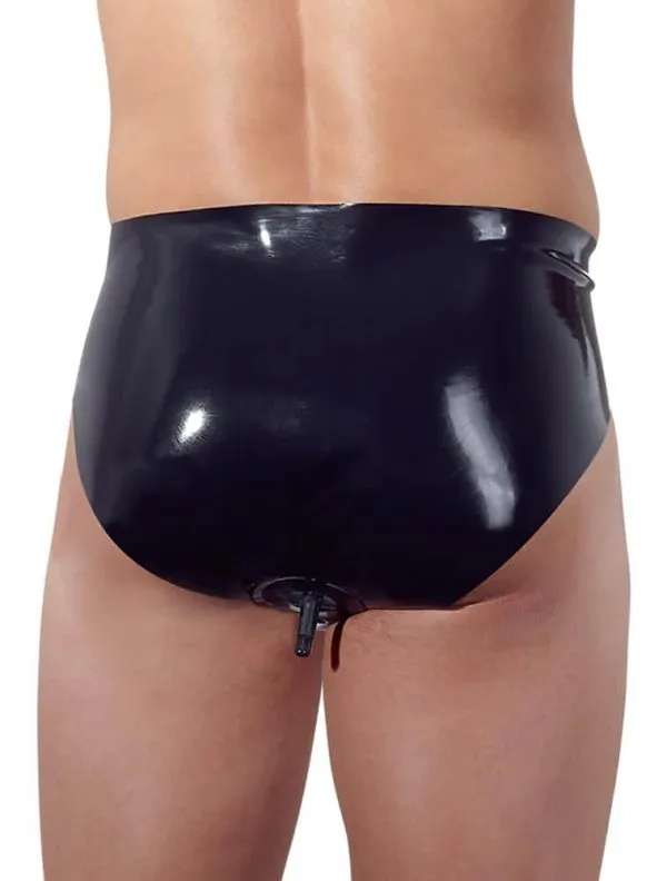 Late X Latex Herren Slip mit aufpumpbarem Anal-Plug L Late X Latex Herren Slip mit aufpumpbarem Anal-Plug L